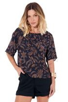 Blusa Estampada Sommer Preto