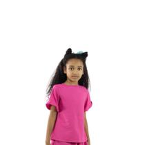 Blusa Estilo Bata Menina sem estampa Lisa