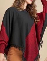 Blusa estilo xale em fio tricô Blusa estilo xale em fio tricô