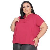 Blusa Evangelica Plus Size Elegante Moda Evangélica Soltinhas Gola V /Camisa Social 049