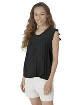 Blusa Evasê Decote Vazado nas Costas Em Viscose plana Malwee