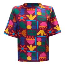 Blusa Fábula Inverno Malha Mais Flores Estampada