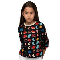 Blusa Fábula Malha Cosmotipo Preto Inverno Blusa Fábula Malha Cosmotipo Preto Inverno