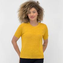 Blusa Facinelli Manga Curta Modal Feminina