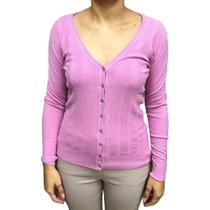 Blusa facinelli tricot com botão ref:651170 feminino