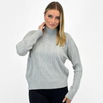 Blusa Facinelli Tricot Gola Alta Texturizada Feminina