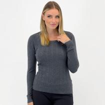 Blusa Facinelli Tricot Gola Redonda Texturizada Feminina Blusa Facinelli Tricot Gola Redonda Texturizada Feminina