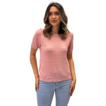 Blusa Facinelli Tricot Manga Curta Feminina