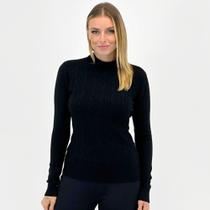 Blusa Facinelli Tricot Manga Longa Gola Alta Feminina