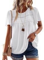 Blusa Falechay Plus Size em Renda Crochê Branca 2XL Blusa Falechay Plus Size em Renda Crochê Branca 2XL