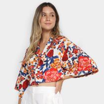 Blusa Farm Estampada Floral Sketch Feminina