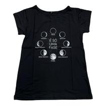 Blusa Fases da Lua Blusinha Baby Look Camiseta Feminina Sfm848