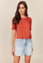 Blusa Fashion Acostamento Laranja Jaspe