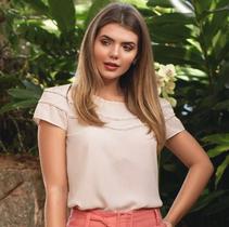 Blusa Felicidade Inicial A - Areia Blusa Felicidade Inicial A - Areia