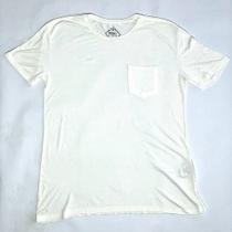 Blusa Fem. Manga Curta Basic + Branca com Bolso