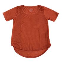 Blusa Fem. Manga Curta Basic + em Ribana Marsala