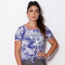 Blusa Feminina Academia Estampada com Amarração