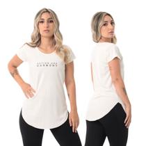 Blusa Feminina Academia Fitness Life and Moviment Bege