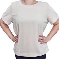 Blusa Feminina Air Flow Bege Plus Size R &amp C