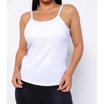 Blusa feminina alça fina canelado com bojo moda fashion