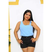 Blusa Feminina Alça Larga em Tecido Duna