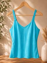 Blusa Feminina Alcinha Azul Blusa Feminina Alcinha Azul