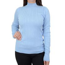 Blusa Feminina Alpelo Sueter Cable Artic Blue - 109004 Blusa Feminina Alpelo Sueter Cable Artic Blue - 109004