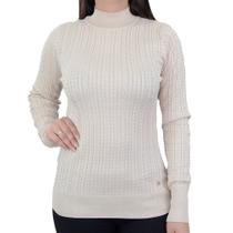 Blusa Feminina Alpelo Sueter Cable Bloom Bege - 109004 Blusa Feminina Alpelo Sueter Cable Bloom Bege - 109004