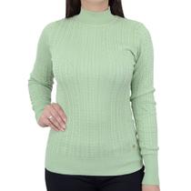 Blusa Feminina Alpelo Sueter Cable Leaf Green - 109004