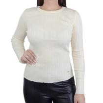 Blusa Feminina Alpelo Sueter Tricot Plus Size Bege - 1090058
