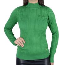 Blusa Feminina Alpelo Sueter Tricot Verde Cable 10900 Blusa Feminina Alpelo Sueter Tricot Verde Cable 10900