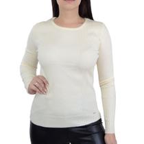 Blusa Feminina Alpelo Tricot Bege Porcelana - 10900598