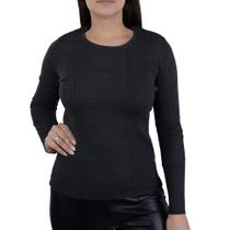 Blusa Feminina Alpelo Tricot Cinza Crepusculo - 10900598