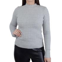 Blusa Feminina Alpelo Tricot Frost Cinza - 10900612