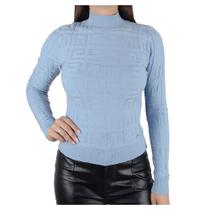 Blusa Feminina Alpelo Tricot Geo Azul Delave - 10900