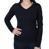 Blusa Feminina Alpelo Tricot Suéter Preta - 10900426