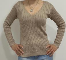 Blusa Feminina Amei Trico Decote Em V Sueter Inverno Blusa Feminina Amei Trico Decote Em V Sueter Inverno
