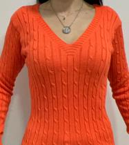 Blusa Feminina Amei Trico Decote Em V Sueter Inverno