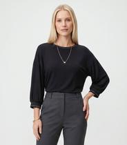 Blusa Feminina Ampla Manga 3/4 Viscose Endless Preto Blusa Feminina Ampla Manga 3/4 Viscose Endless Preto