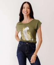 Blusa Feminina Animal Print Manga Curta Marisa-54007 Blusa Feminina Animal Print Manga Curta Marisa-54007
