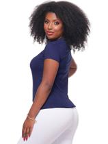 Blusa Feminina Anistia Manga Curta Decote V Viscolycra Lisa