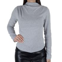 Blusa Feminina Averzzy ML Cinza Mescla - 6827