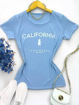Blusa Feminina Azul Bebê Camiseta Estamapada California T-shirt Feminina Moda Blogueira Blusa Feminina Azul Bebê Camiseta Estamapada California T-shirt Feminina Moda Blogueira