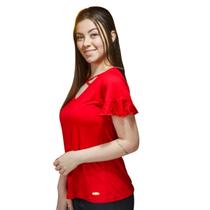 Blusa Feminina Babado Viscose