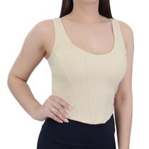 Blusa Feminina Babicat Corpete Bege - B2708