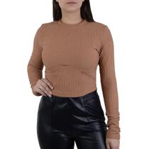 Blusa Feminina Babicat ML Corpete Marrom - B1827
