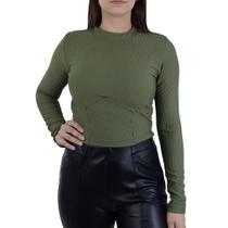 Blusa Feminina Babicat ML Corpete Verde Cipreste - B1827