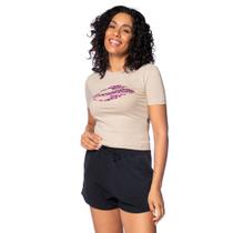 Blusa Feminina Baby Tee Mormaii Estampa Texturizada Bege