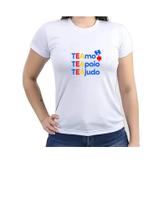 Blusa Feminina Básica Autista Estampa Frase TeAmo TeApoio TeAjudo
