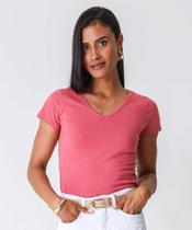 Blusa Feminina Básica Cotton Marisa Rosa-00042